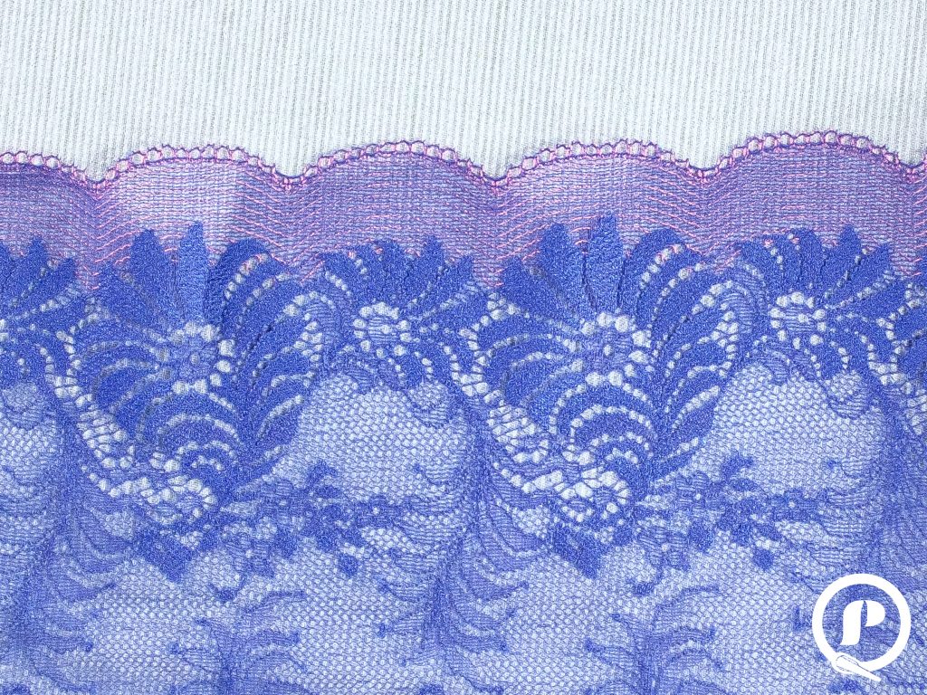 neon blue purple floral lace